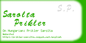 sarolta prikler business card